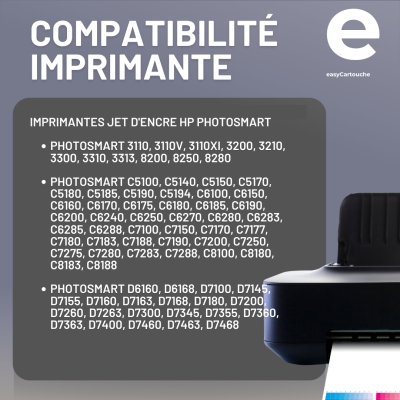 Pack de 6 cartuchos compatibles HP 363